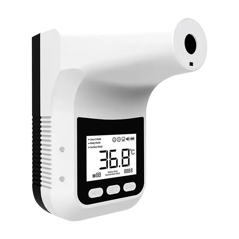 Mini Wall-Mounted K3X Infrared Termometro LED Display Handsfree Digital Forehead Temperature Gun for Office Restaurant