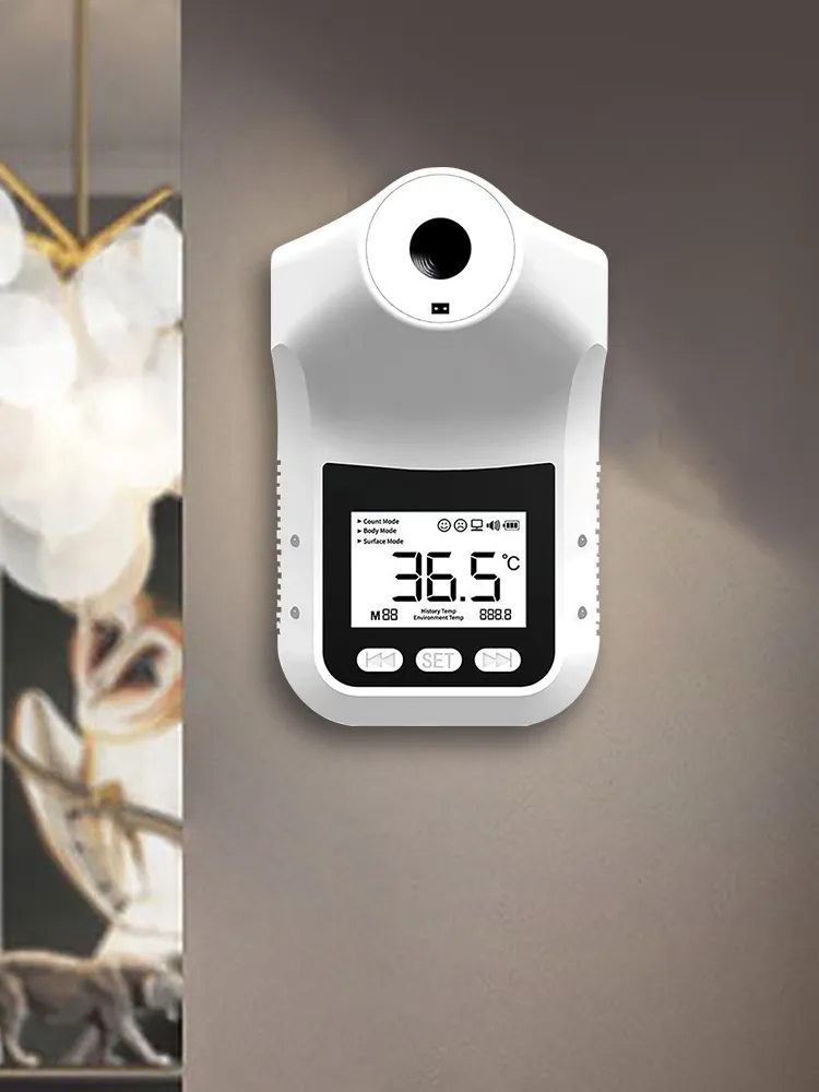 Mini Wall-Mounted K3X Infrared Termometro LED Display Handsfree Digital Forehead Temperature Gun for Office Restaurant