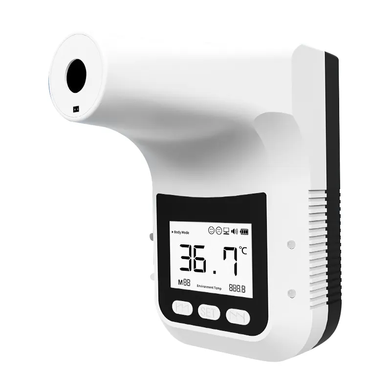 Mini Wall-Mounted K3X Infrared Termometro LED Display Handsfree Digital Forehead Temperature Gun for Office Restaurant