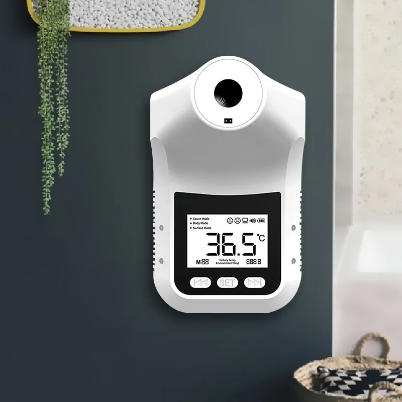 Mini Wall-Mounted K3X Infrared Termometro LED Display Handsfree Digital Forehead Temperature Gun for Office Restaurant