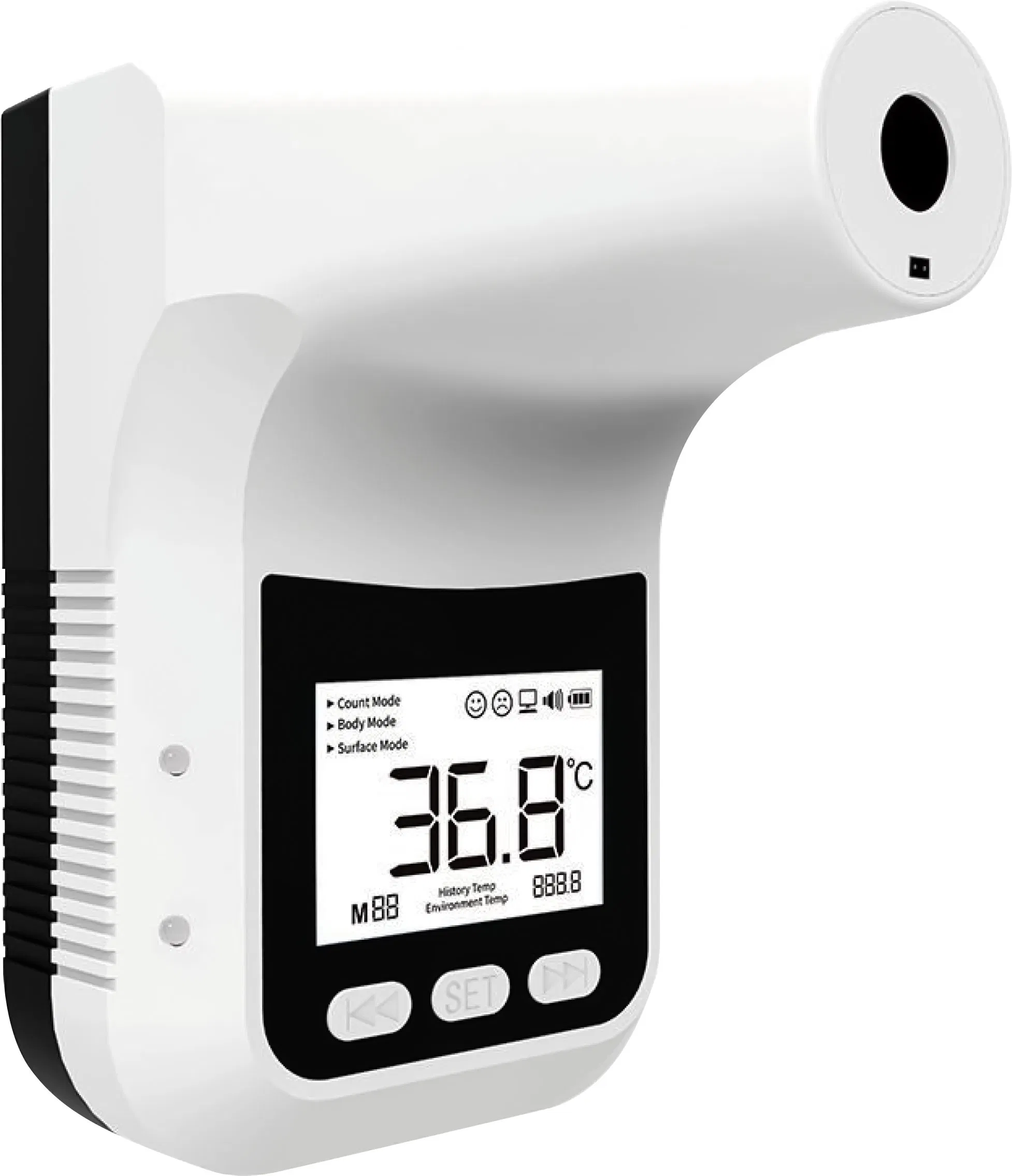 Mini Wall-Mounted K3X Infrared Termometro LED Display Handsfree Digital Forehead Temperature Gun for Office Restaurant