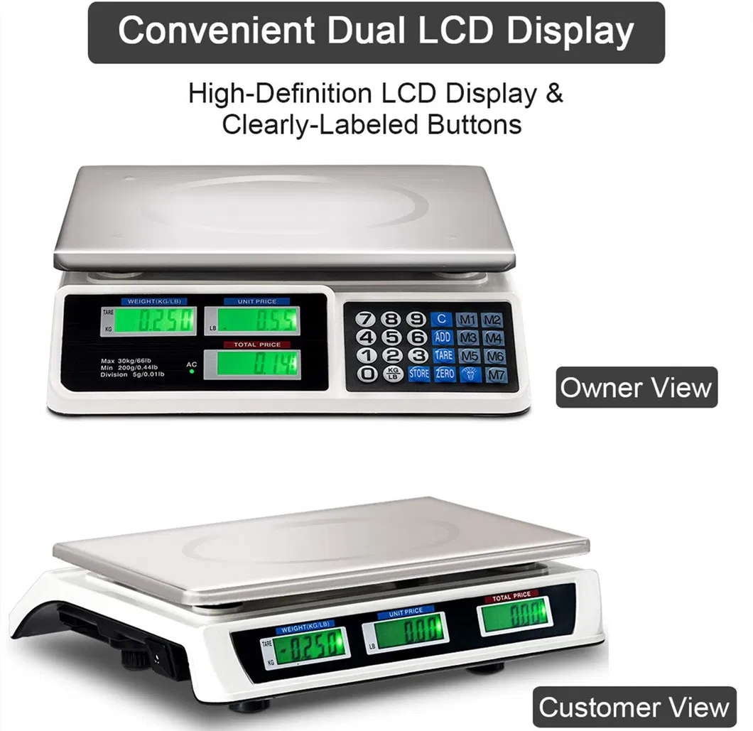 New Arrival 30kg 1g Accuracy Digital Precision Bench Electronic Smart Table Top Weighing Counting Scale