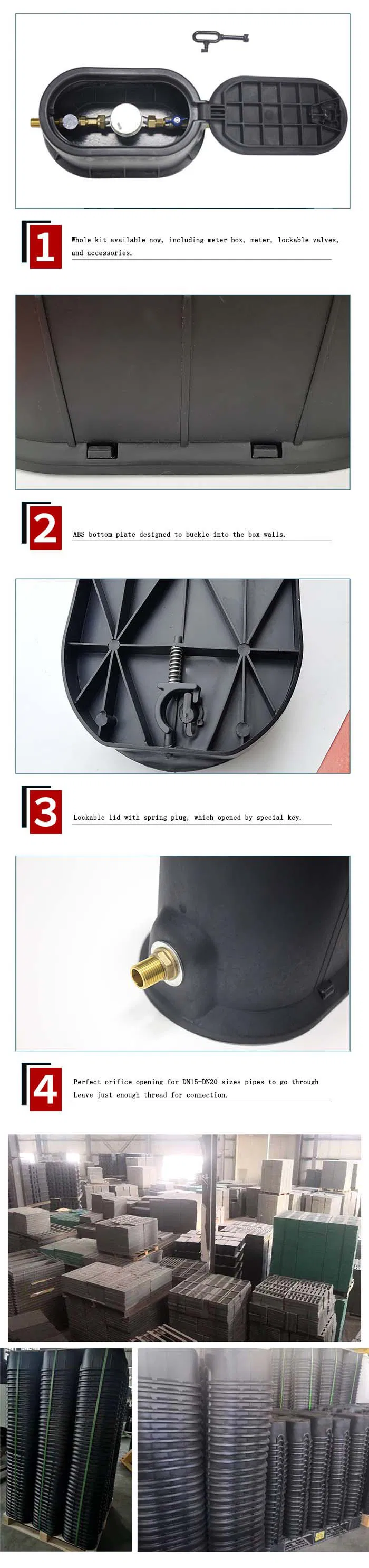 Ningbo Bestway L530 Plastic Water Meter Box Manhole Cover