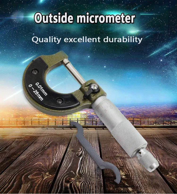 Outsider Micrometer 0-25mm/25-50mm/50-75mm/75-100mm High Precision Spiral Micrometer