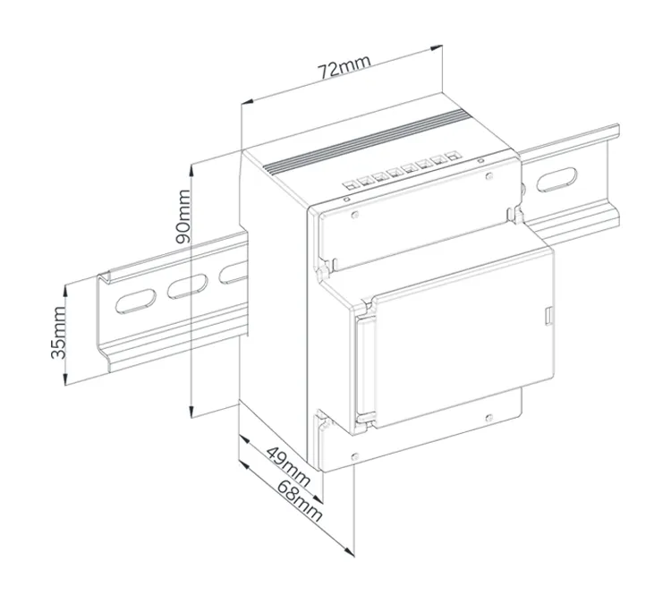 PMC-230 DIN Rail Single-Phase Multifunction Meter for Power kWh Measurement with Maximum Demands 4 Tariffs