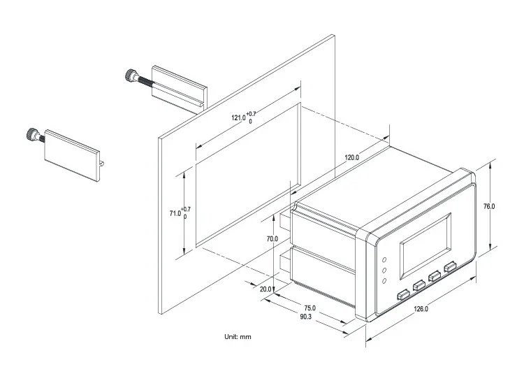 PMC-550J Low Voltage Motor Protection Control PQ and Harmonic Monitoring with LCD RS-485 and Extensive I/O