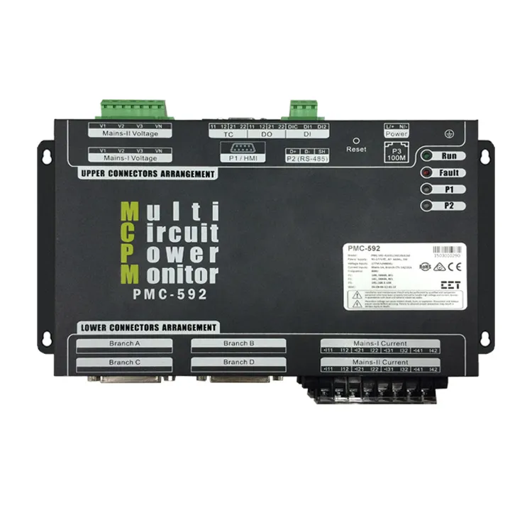 PMC-592 AC Multi-Circuit 2 Mains and 84 Branch Circuits Power Monitor with I/O and Ethernet Port