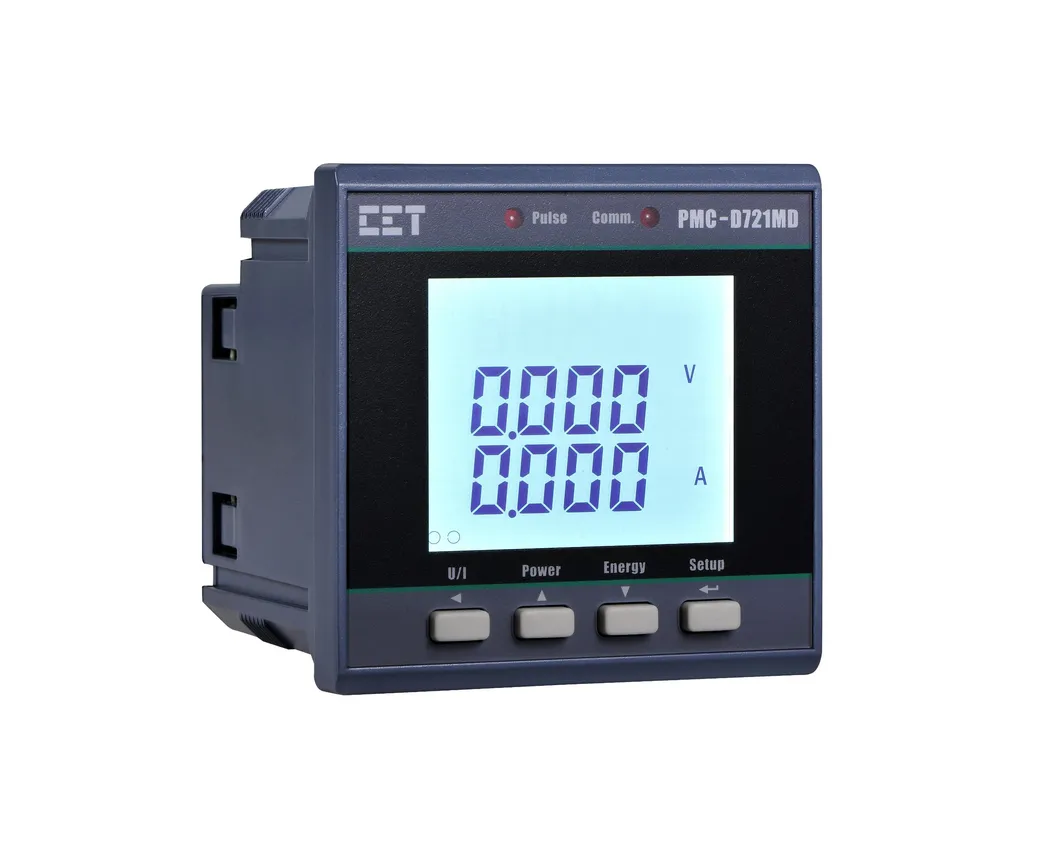 PMC-D721MD DIN72 Class 0.5 DC Multifunction Meter for Voltage Power kWh Measurement LCD Optional I/O RS-485
