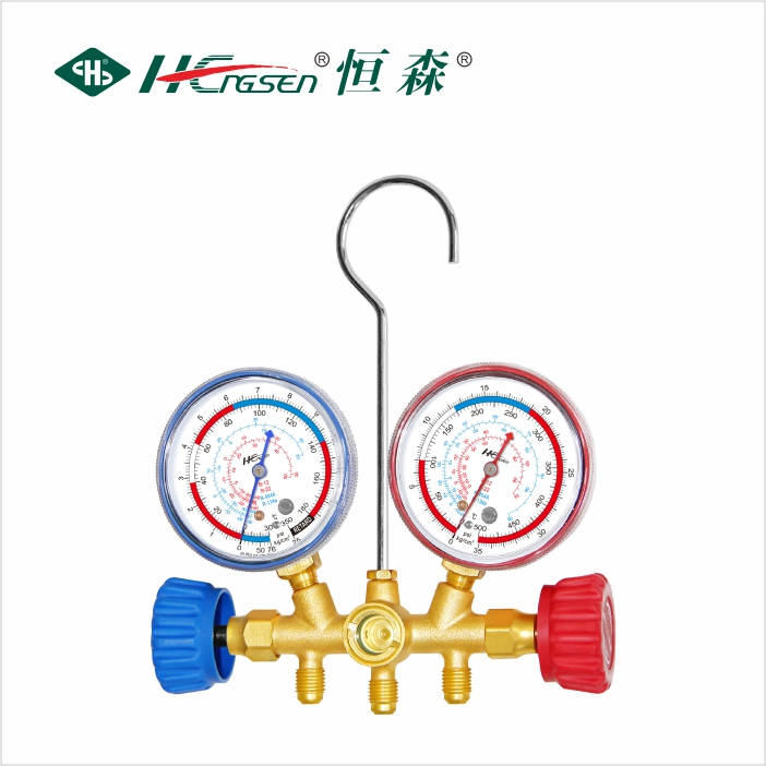 R22 R404A R134A R410A Air Conditioner Brass Valve Body Manifold Gauge Set