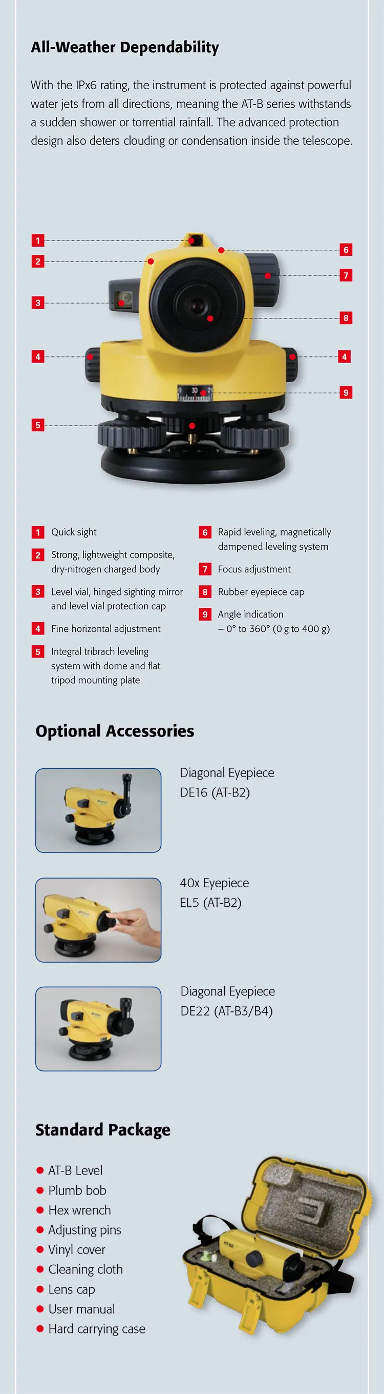 Setting Accuracy 0.5in Topcon Automatic Level Machine at-B2/at-B3/at-B4 Dumpy Level Price