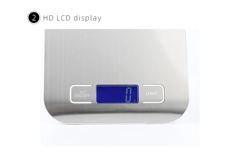 Stainless Steel 11 Lb / 5000g Digital Scale Kitchen Cooking Measure Tools
