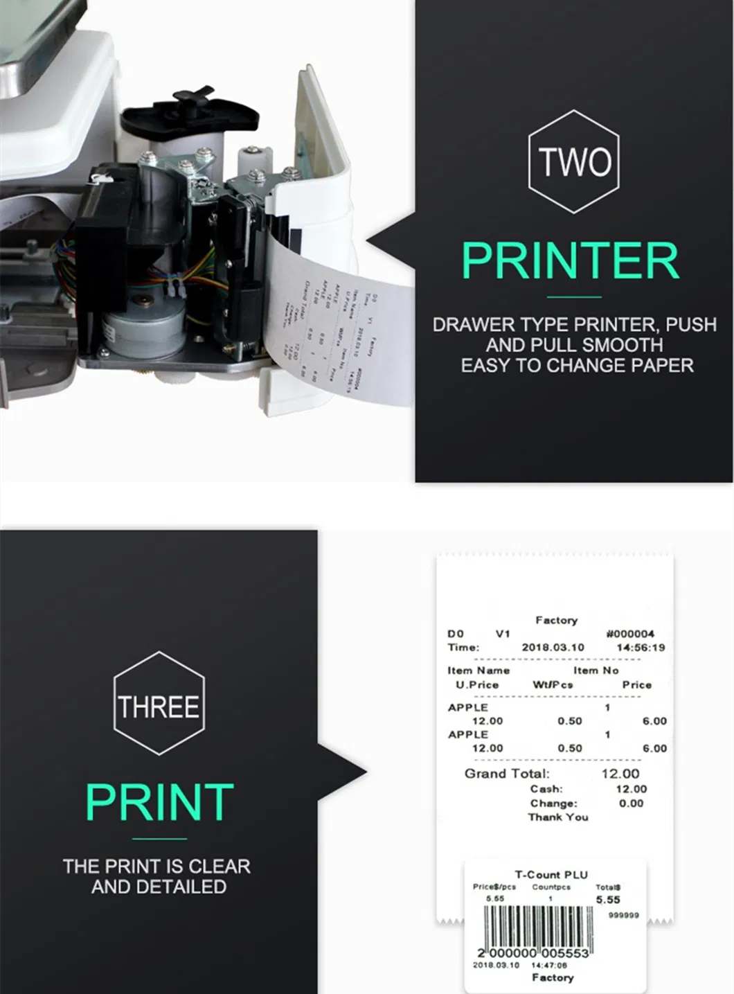 Supermarket WiFi Digital Electronic Barcode Label Printing Computing Price Platform Scale