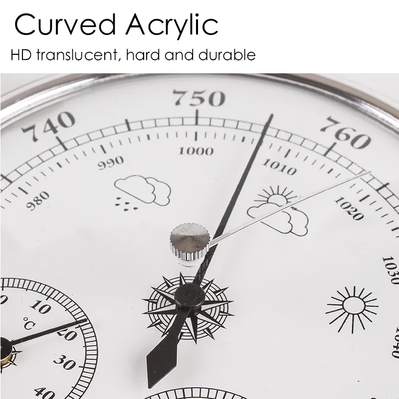 Wall Mounted Multifunction Thermometer Hygrometer High Accuracy Pressure Gauge Air Weather Instrument Barometers